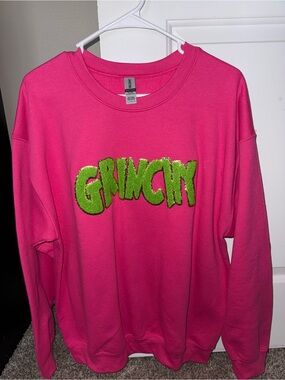 GRINCHY Pink Crewneck Sweatshirt